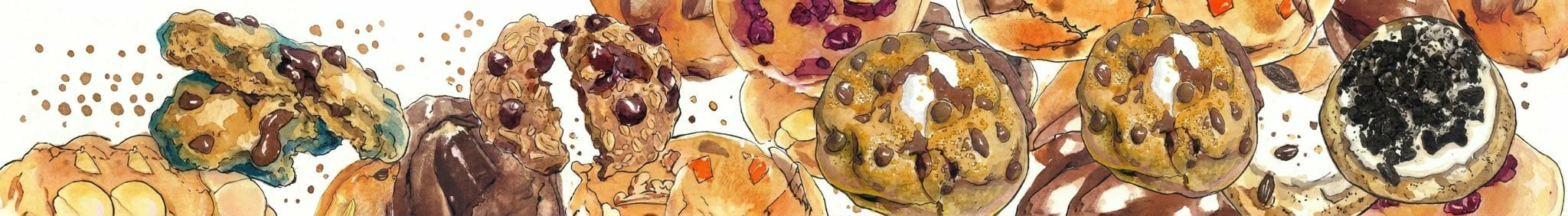 Freshly baked cookies banner for Dough LEYcious